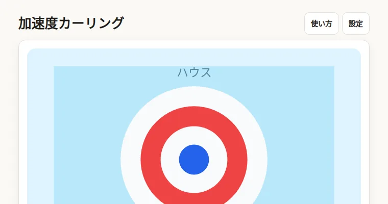 加速度カーリングの画面